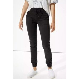 American Eagle Black Jogger Jean Pants with Zipper Ankle